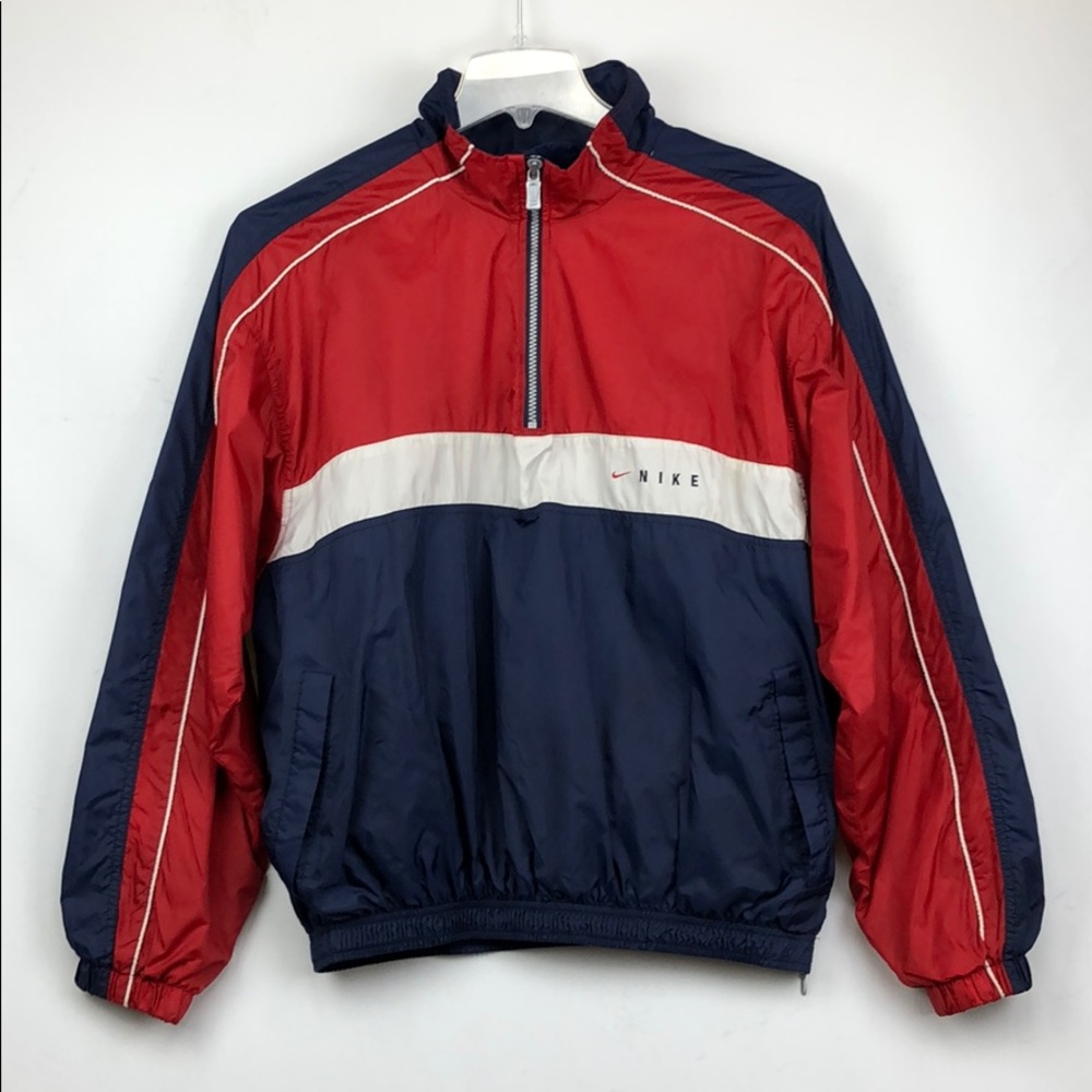 Vtg Nike 1/2 Zip Windbreaker Pullover Jacket M
